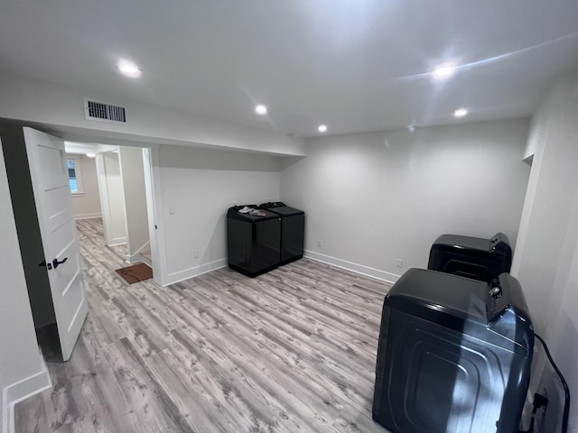 interior space featuring light hardwood / wood-style flooring