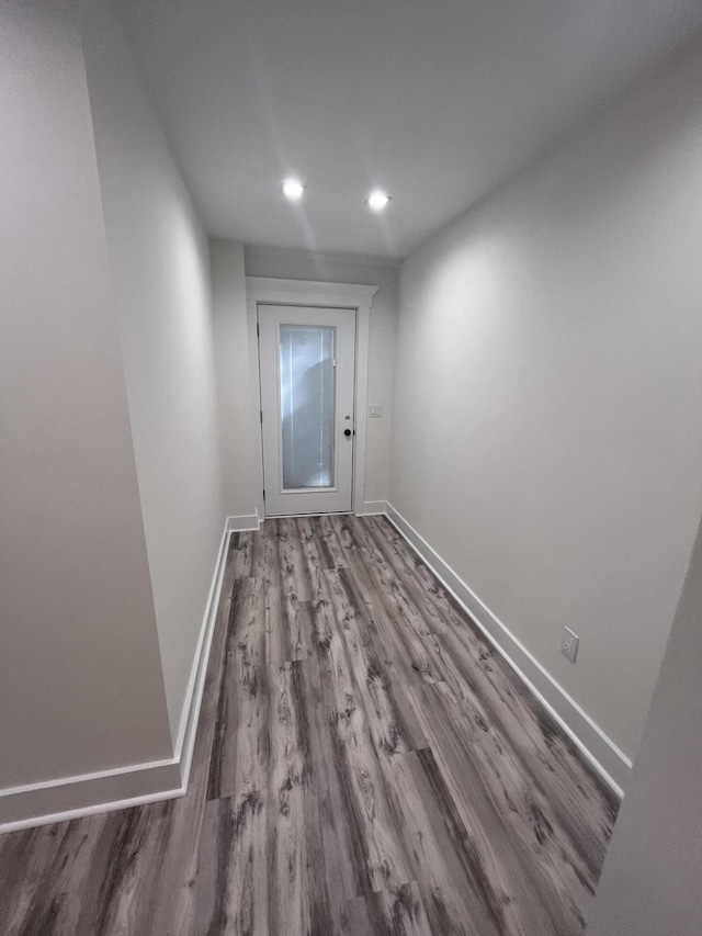 entryway featuring hardwood / wood-style flooring