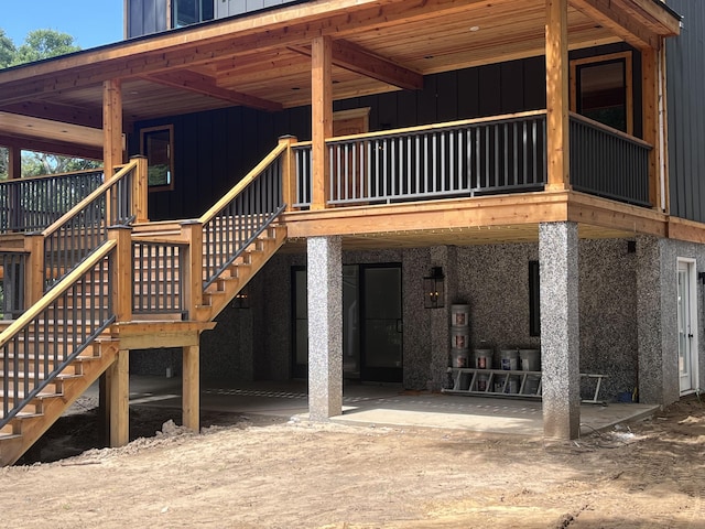 rear view of property with a patio area