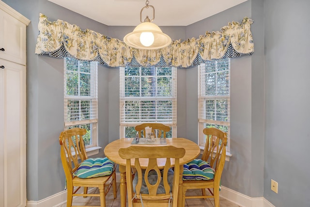 view of dining room