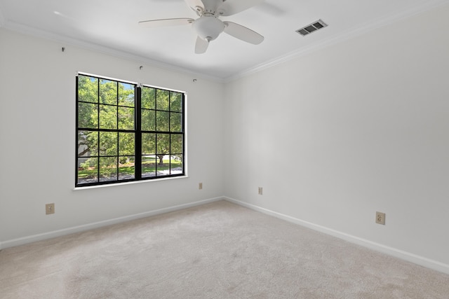 633 Stono Edge Dr, Charleston, SC 29412 - empty room with carpet flooring, crown molding, and ceiling fan