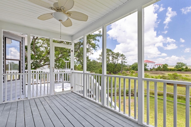 633 Stono Edge Dr, Charleston, SC 29412 - unfurnished sunroom featuring ceiling fan and healthy amount of natural light