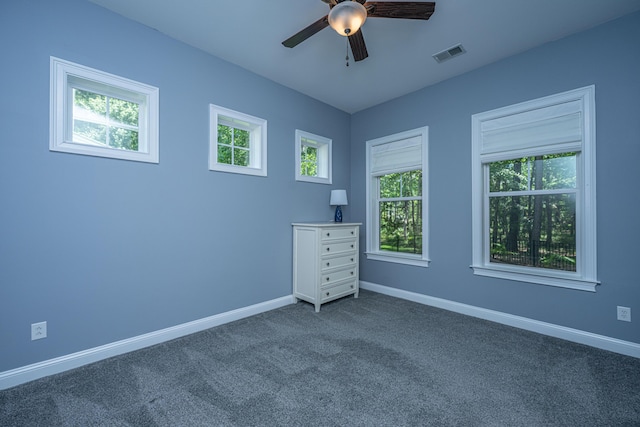 1721 Wellstead St, Mount Pleasant, SC 29466 - spare room featuring dark carpet and a ceiling fan