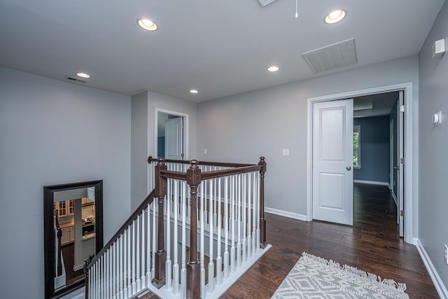 1721 Wellstead St, Mount Pleasant, SC 29466 - hallway with an upstairs landing, recessed lighting, and wood finished floors