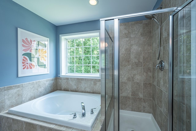 1721 Wellstead St, Mount Pleasant, SC 29466 - bathroom featuring a garden tub and a shower stall