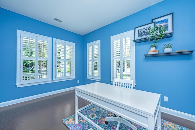 1721 Wellstead St, Mount Pleasant, SC 29466 - home office featuring baseboards and wood-type flooring