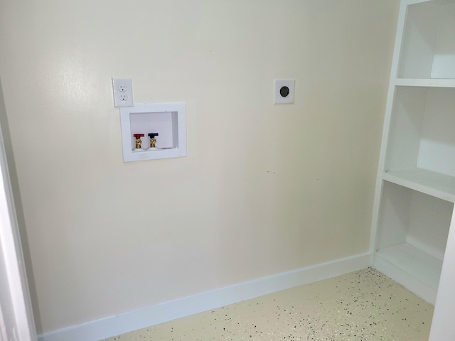 laundry room featuring electric dryer hookup