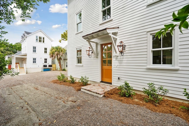 view of doorway to property