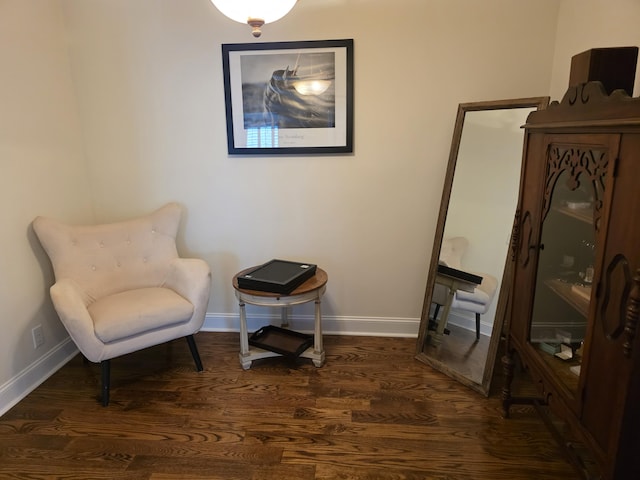 133 Wando Reach Rd, Wando, SC 29492 - sitting room featuring dark wood-style flooring and baseboards