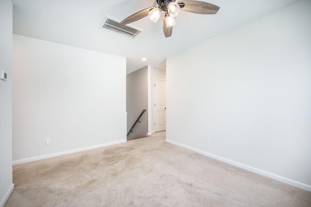 743 Redbud Ln, Summerville, SC 29486 - unfurnished room with a ceiling fan, baseboards, light carpet, and recessed lighting
