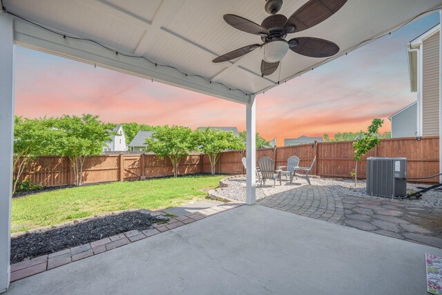 743 Redbud Ln, Summerville, SC 29486 - view of patio with central AC unit and ceiling fan