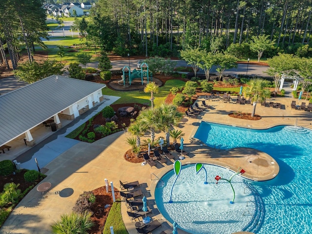 743 Redbud Ln, Summerville, SC 29486 - community pool featuring a patio