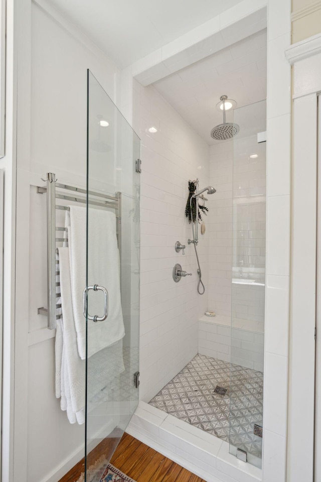 bathroom with an enclosed shower