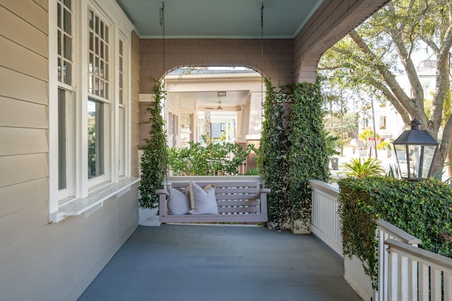 balcony with a porch