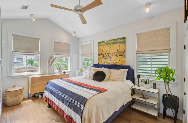 11 Francis St, Charleston, SC 29403 - bedroom featuring lofted ceiling, light wood finished floors, and a ceiling fan