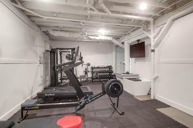 view of workout area