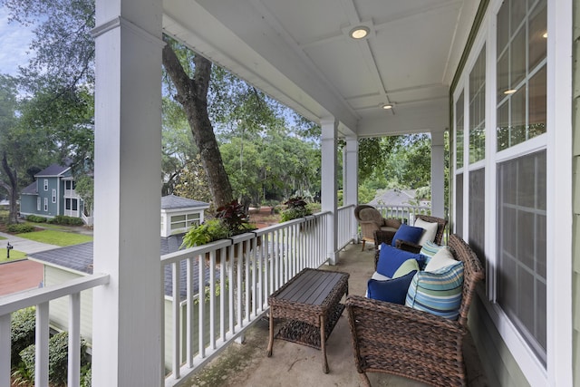 3221 Johnstowne St, Johns Island, SC 29455 - covered porch with outdoor lounge area