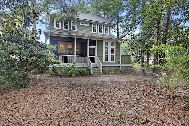 3221 Johnstowne St, Johns Island, SC 29455 - back of house featuring a sunroom and roof with shingles