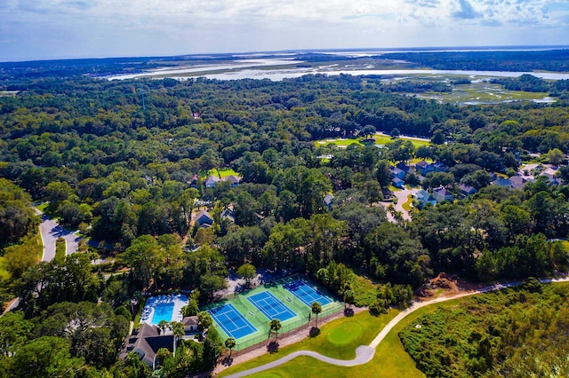 3221 Johnstowne St, Johns Island, SC 29455 - aerial overview of property's location featuring a forest