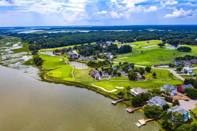 3221 Johnstowne St, Johns Island, SC 29455 - aerial view of residential area with a large body of water and a golf course