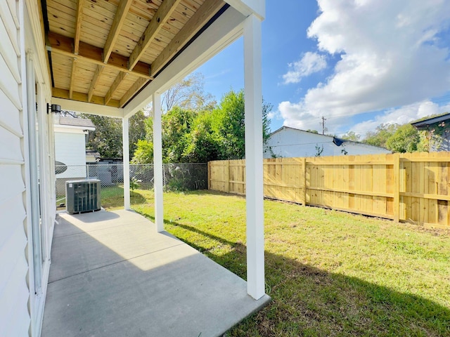 view of patio featuring cooling unit