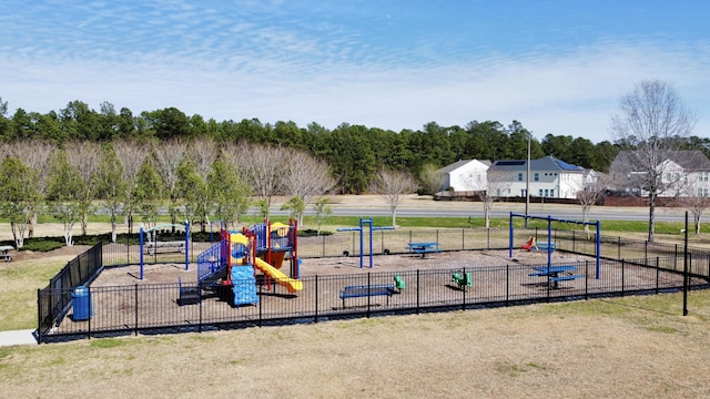 community playground with fence