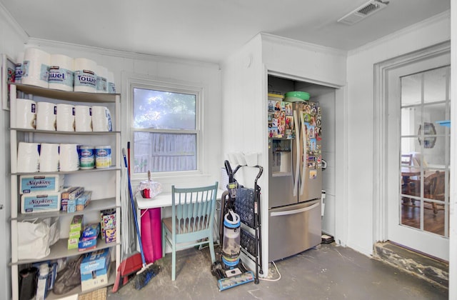 1032 Windward Rd, Charleston, SC 29412 - interior space featuring concrete floors and crown molding