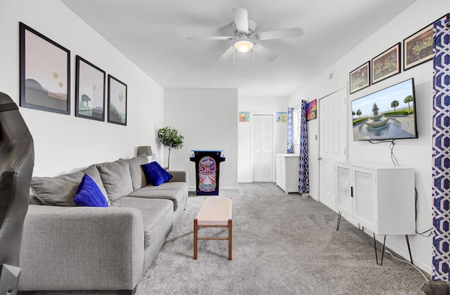 1032 Windward Rd, Charleston, SC 29412 - living area featuring ceiling fan and carpet flooring