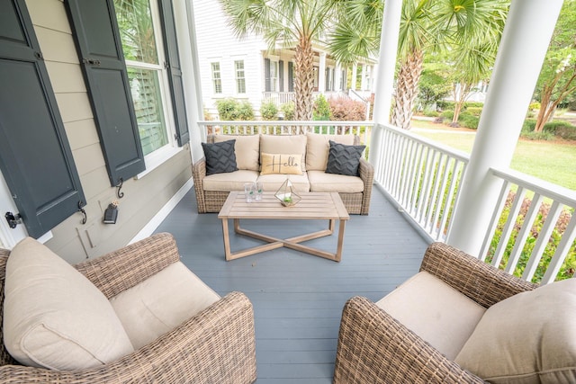 1566 Lindsey Creek Dr, Mount Pleasant, SC 29466 - wooden porch featuring outdoor lounge area