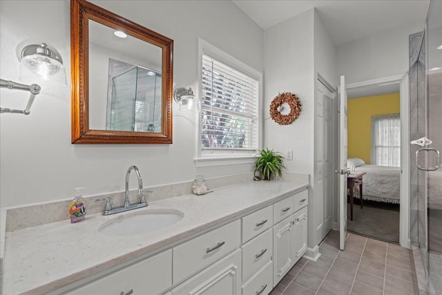 19 Cameroon Dr, Beaufort, SC 29907 - ensuite bathroom with vanity and tile patterned flooring