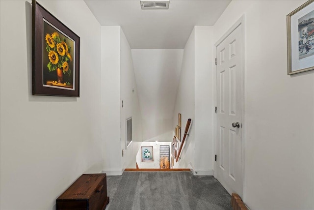 19 Cameroon Dr, Beaufort, SC 29907 - hall featuring carpet floors and an upstairs landing