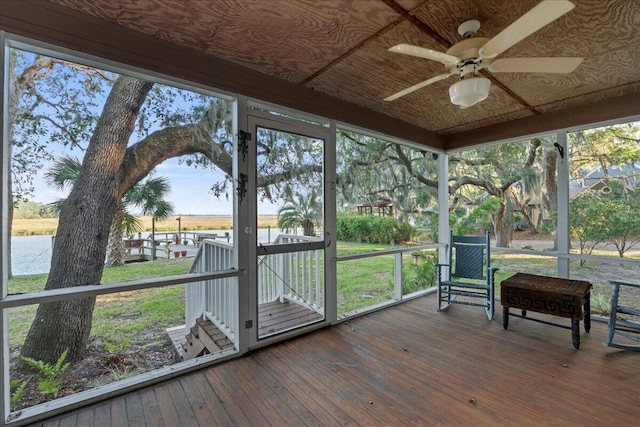 19 Cameroon Dr, Beaufort, SC 29907 - sunroom with ceiling fan