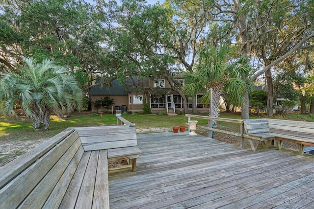 19 Cameroon Dr, Beaufort, SC 29907 - deck featuring a lawn