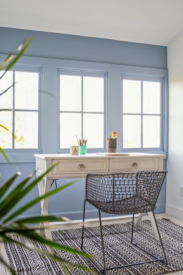 office featuring baseboards