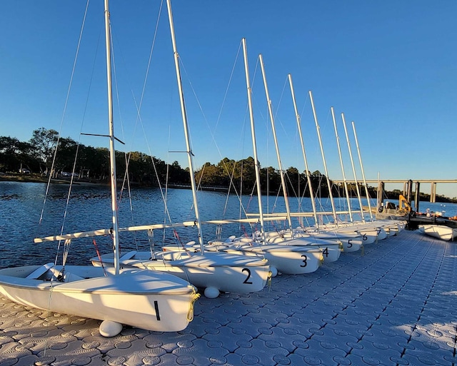 exterior space featuring a water view