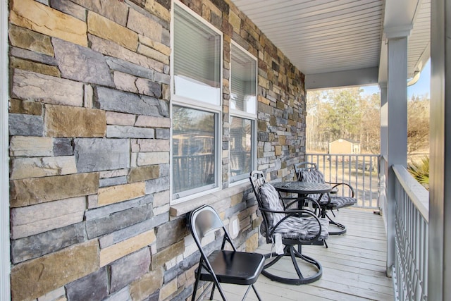 view of wooden terrace