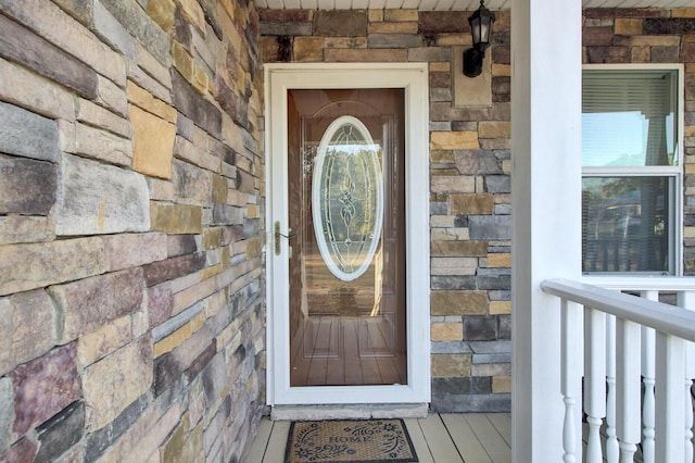 view of doorway to property