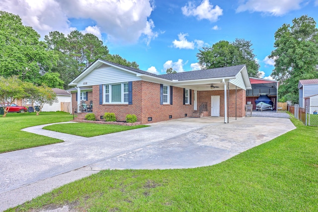 108 Reardon St, Moncks Corner, SC 29461 - single story home with driveway, brick siding, crawl space, and ceiling fan