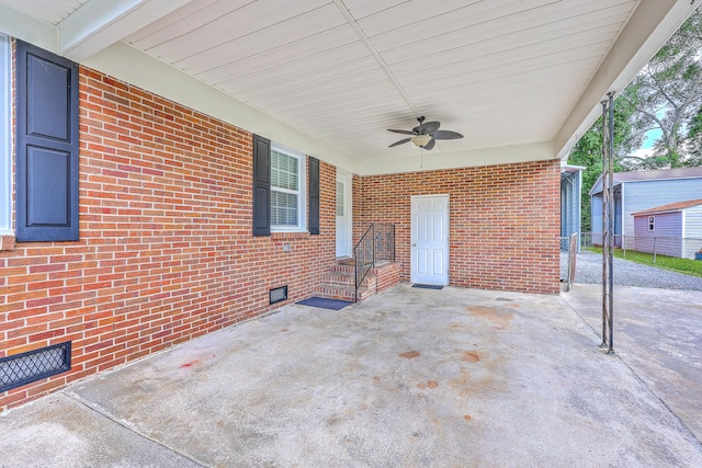 108 Reardon St, Moncks Corner, SC 29461 - view of patio / terrace with a carport and a ceiling fan