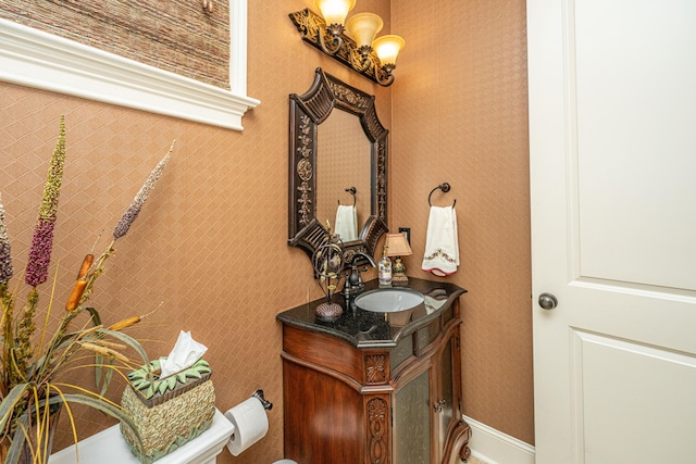 bathroom with vanity