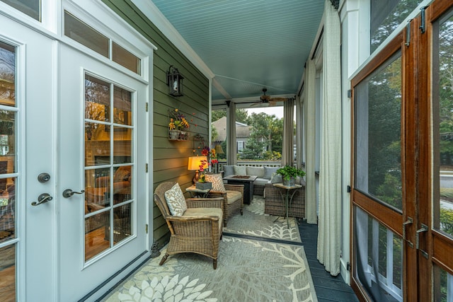 view of sunroom