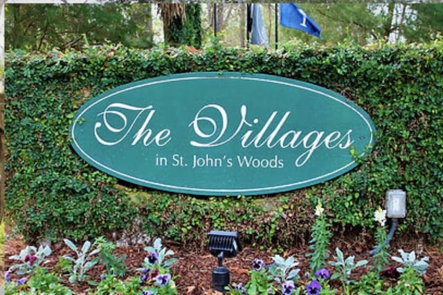 view of community sign