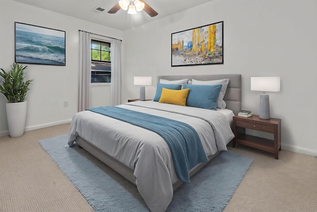 7914 Dutch Ct, North Charleston, SC 29420 - carpeted bedroom with baseboards and ceiling fan