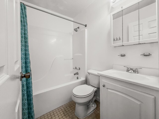 7914 Dutch Ct, North Charleston, SC 29420 - full bath with toilet, shower / tub combo, vanity, and tile patterned floors