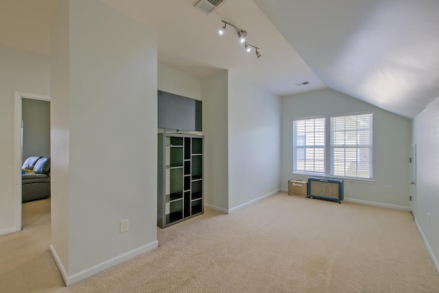 9682 Pebble Creek Blvd, Summerville, SC 29485 - unfurnished bedroom with carpet flooring, vaulted ceiling, and baseboards