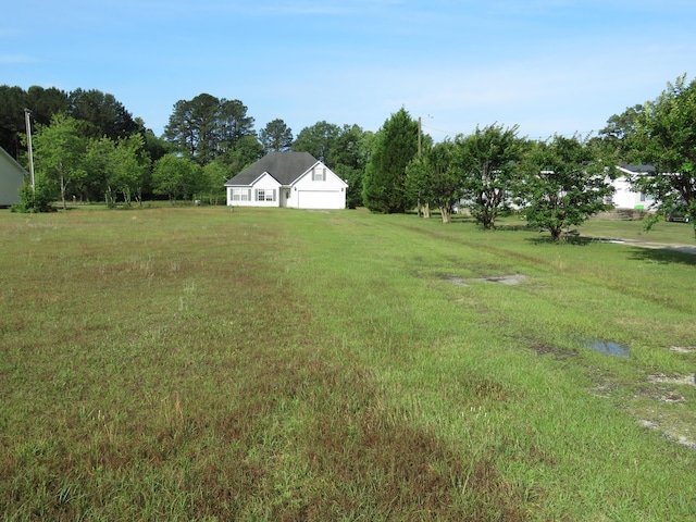view of green lawn