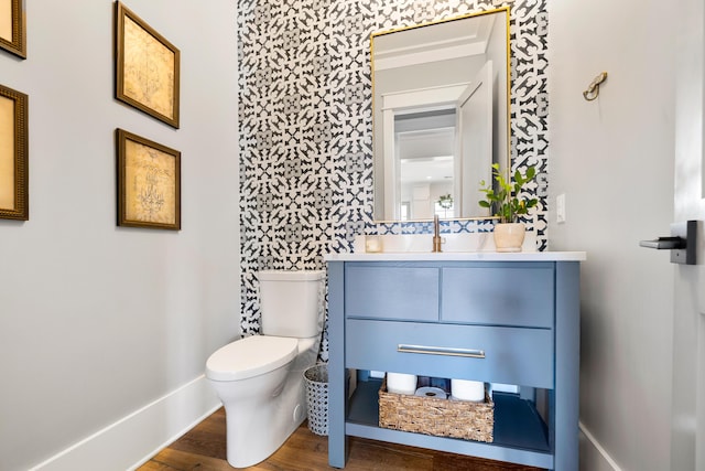566 Wading Pl, Daniel Island, SC 29492 - half bath featuring vanity and wood finished floors