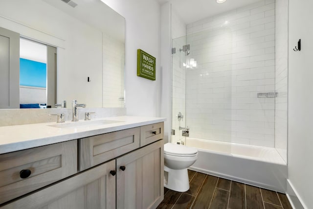 566 Wading Pl, Daniel Island, SC 29492 - full bath with vanity, wood finish floors, and bathing tub / shower combination