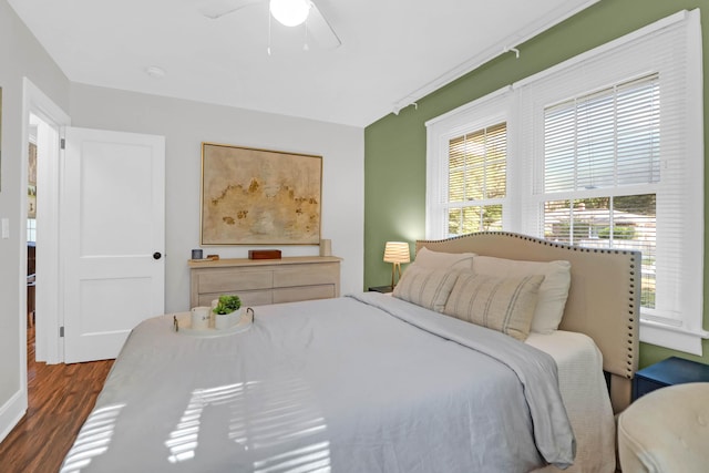 1159 Camden St, North Charleston, SC 29405 - bedroom featuring ceiling fan and dark wood-style floors