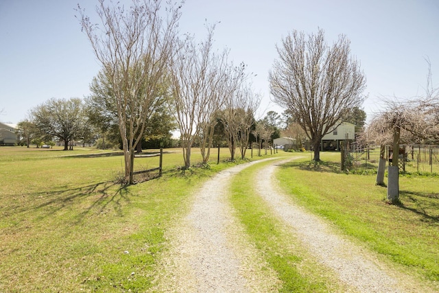 view of street with driveway